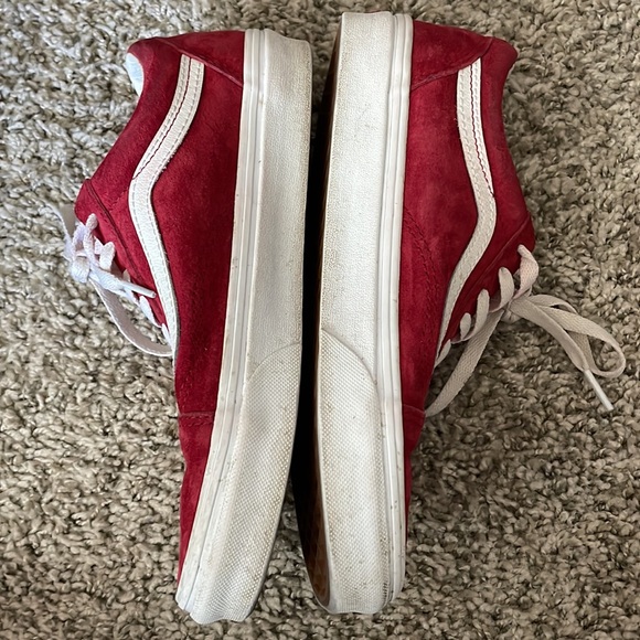 Vans - Red suede low top - Picture 4 of 6